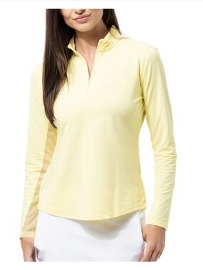 Sun Yellow Long-Sleeve Quarter-Zip Performance Top